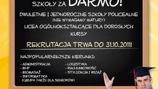 Zostały ostatnie wolne miejsca w szkołach, za darmo!