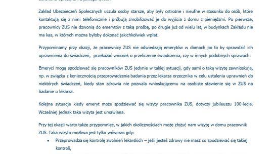 ZUS ostrzega: uwaga na telefony z prośbą o wniesienie opłaty