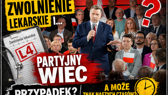 Zwolnienie lekarskie i partyjny wiec. Czy radnym wolno więcej?