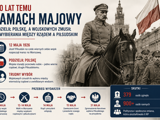 100 lat temu zamach majowy podzielił Polskę, a wojskowych zmusił do wybierania między rządem a Piłsudskim