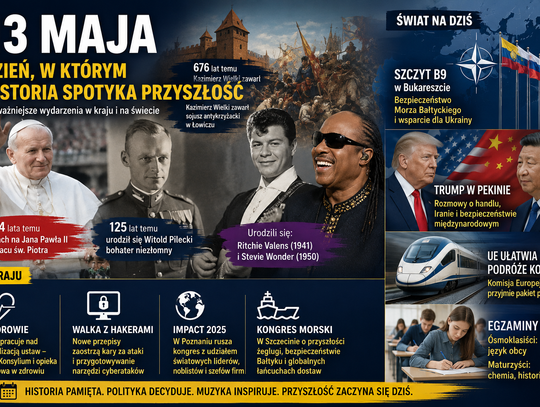13 maja. Dzień, w którym historia splata się z przyszłością
