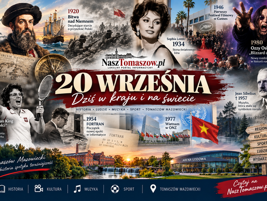 20 września. Bitwa nad Niemnem, Magellan, Sophia Loren i jazzowy finał w Tomaszowie