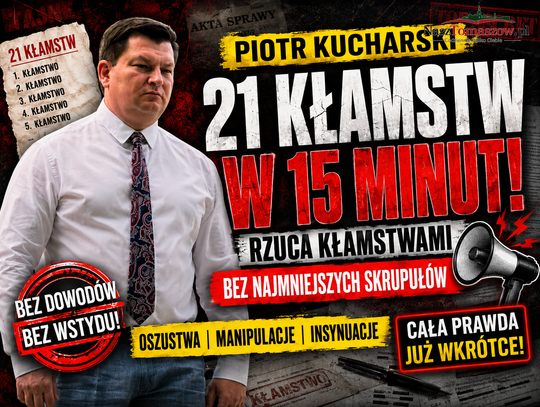 21 kłamstw w 15 minut. Piotr Kucharski rzuca nimi bez najmniejszych skrupułów