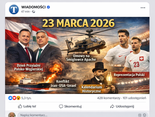 23 marca 2026 – najważniejsze wydarzenia w Polsce i na świecie. Polityka, historia, sport i gospodarka [PRZEGLĄD DNIA]