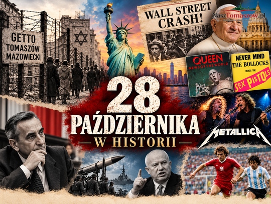 28 października w historii. Ostatnie dni tomaszowskiego getta, wielki krach i narodziny Metalliki
