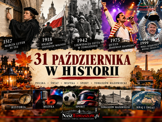 31 października w historii. Luter zmienia Europę, Queen podbija świat, a Tomaszów przeżywa tragedię getta