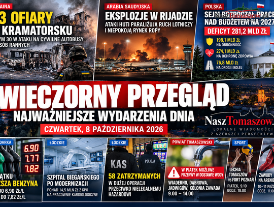 33 ofiary w Ukrainie, 281 mld zł deficytu w budżecie. Cztery miejscowości pod Tomaszowem z przerwami w dostawie wody