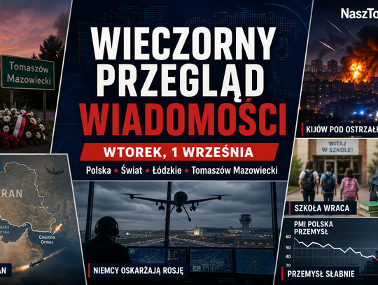 87 lat po pierwszych bombach: syreny w Tomaszowie, ataki USA na Iran i rosyjski ostrzał Kijowa