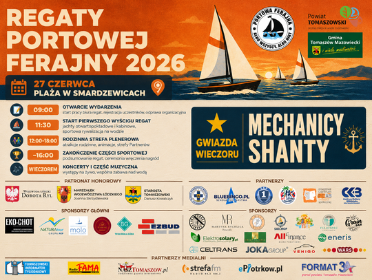 Ahoj, Smardzewice! Regaty Portowej Ferajny 2026 zamienią Zalew Sulejowski w żeglarską scenę regionu