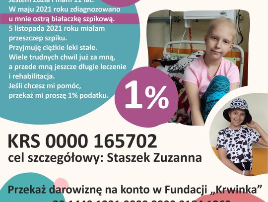 Akcja 11-urodziny dzielnej onkomocnej "malej wojowniczki" Zuzanny