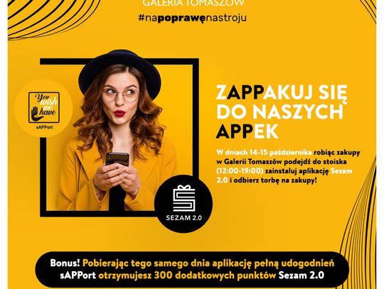 Akcja „zAPPakuj się do naszych APPek” w Galerii Tomaszów