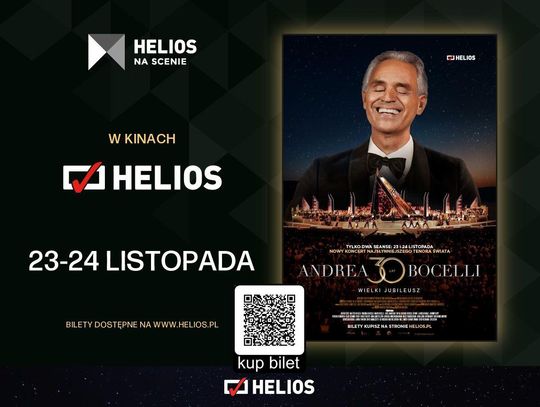 Andrea Bocelli 30: The Celebration  23 i 24 listopada w kinach Helios