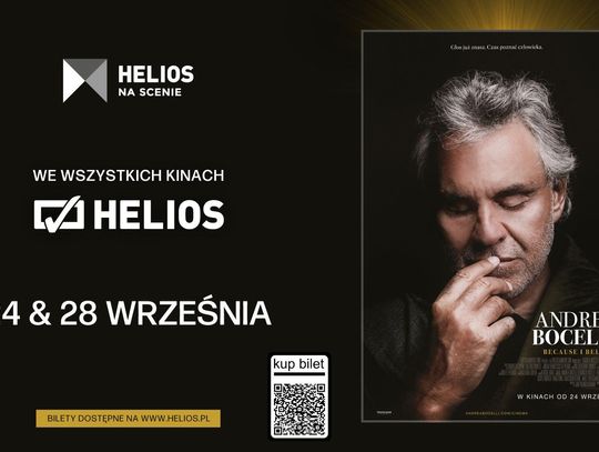„Andrea Bocelli: Because I Believe” w Helios na Scenie. Film, który śpiewa o życiu