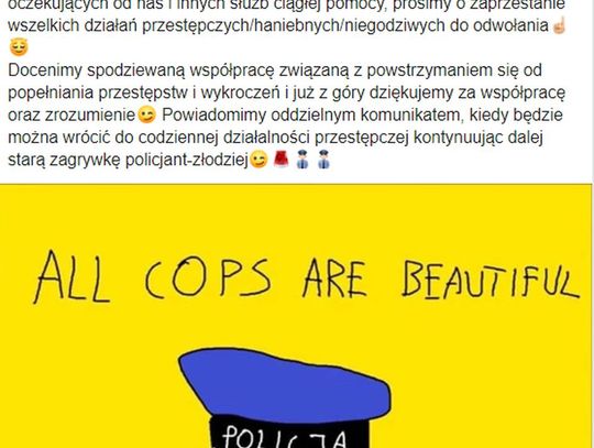 Apel Policji do przestępców