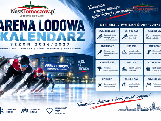 Arena Lodowa z kalendarzem na sezon 2026/2027. Tomaszów szykuje miesiące łyżwiarskiej rywalizacji