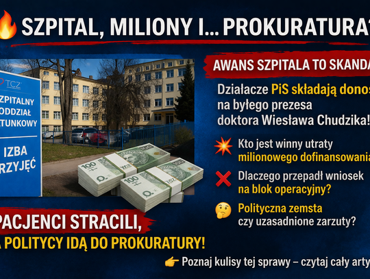 Awans szpitala, milionowe szanse i polityczna burza. Sprawa TCZ trafia do prokuratury Awans szpitala, milionowe szanse i polityczna burza. Sprawa TCZ trafia do prokuratury