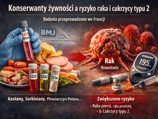 Badania: niektóre popularne konserwanty żywności mogą zwiększać ryzyko raka i cukrzycy typu 2
