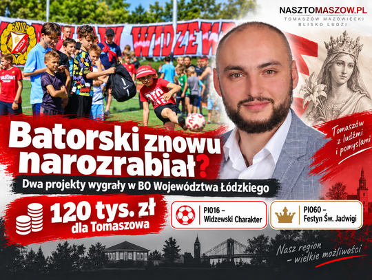 Batorski znowu narozrabiał? Dwa jego projekty wygrały w Budżecie Obywatelskim Województwa Łódzkiego