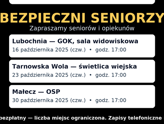 „Bezpieczni Seniorzy” w gminie Lubochnia. Stowarzyszenie „Step by Step” z mikrograntem 10 000 zł