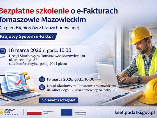 Bezpłatne szkolenie o e-Fakturach. Skorzystają przedsiębiorcy z branży budowlanej