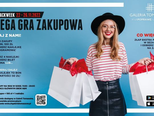 Black Week w Galerii Tomaszów – Mega Gra Zakupowa dla wszystkich!