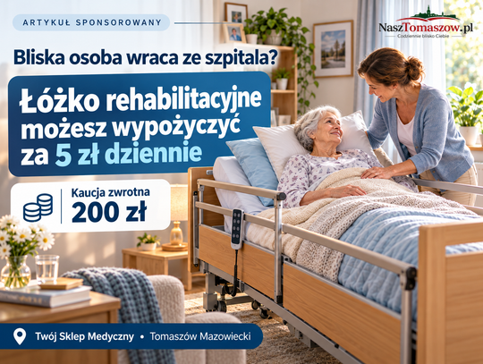 Bliska osoba wraca ze szpitala? Łóżko rehabilitacyjne możesz wypożyczyć za 5 zł dziennie!