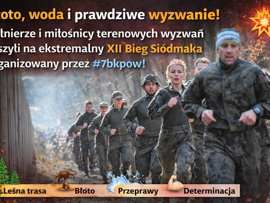 Błoto, woda i charakter. XII Bieg Siódmaka za nami – ekstremalne wyzwanie w Tomaszowie Mazowieckim