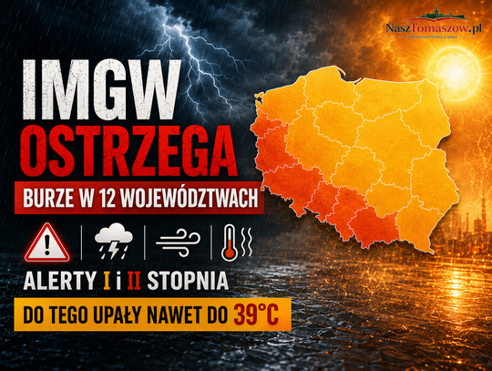 Burze, upał i grad. IMGW ostrzega: poniedziałek może być niebezpieczny