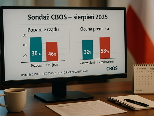 CBOS: 30 proc. badanych popiera rząd; 46 proc. jest mu przeciwnych CBOS: 30 proc. badanych popiera rząd; 46 proc. jest mu przeciwnych
