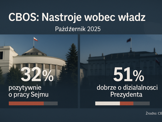 CBOS: 32 proc. badanych pozytywnie ocenia pracę Sejmu, 51 proc. – dobrze o działalności prezydenta