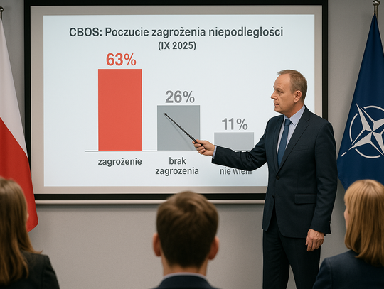 CBOS: 63 proc. badanych dostrzega zagrożenie dla niepodległości Polski; 26 proc. jest przeciwnego zdania CBOS: 63 proc. badanych dostrzega zagrożenie dla niepodległości Polski; 26 proc. jest przeciwnego zdania