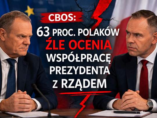 CBOS: 63 proc. Polaków źle ocenia współpracę prezydenta z rządem