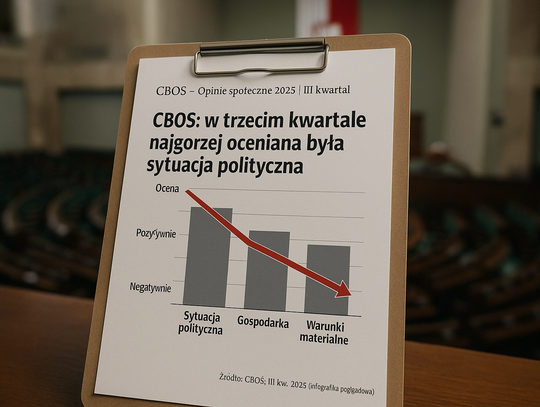 CBOS: w trzecim kwartale najgorzej oceniana była sytuacja polityczna CBOS: w trzecim kwartale najgorzej oceniana była sytuacja polityczna