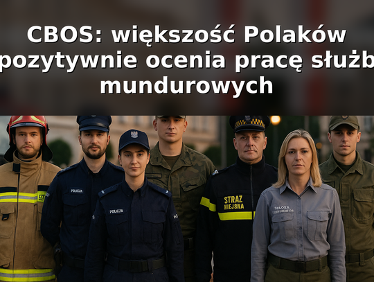 CBOS: większość Polaków pozytywnie ocenia pracę służb mundurowych
