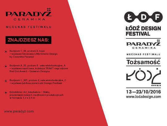 Ceramika Paradyż po raz 10. zaprasza na Łódź Design Fetival