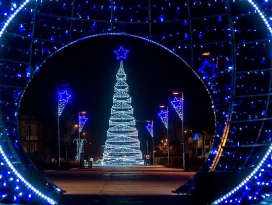 Choinka, bombka, sanie, renifery