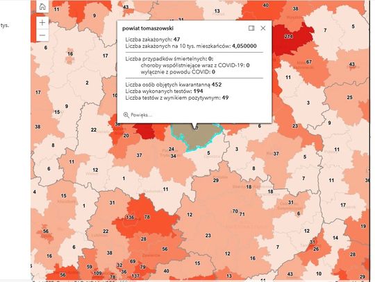Chorych w Tomaszowie przybywa w tempie lawinowym