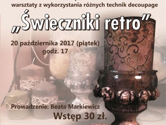 Decopupage: świecznik w stylu retro
