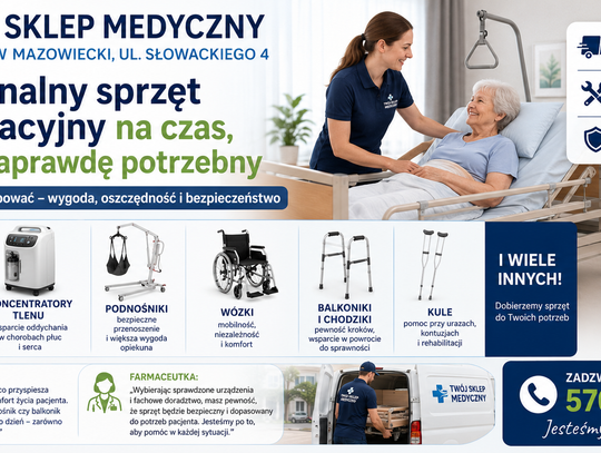 Dlaczego mieszkańcy Tomaszowa coraz częściej korzystają z wypożyczalni sprzętu rehabilitacyjnego?