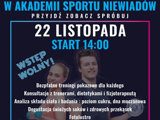 🔥 DNI OTWARTE W AKADEMII SPORTU 🔥 📅 22 listopada (sobota) | 14:00–18:00