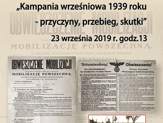 DOK zaprasza na wykład  "Kampania wrześniowa 1939 roku - przyczyny, przebieg, skutki"