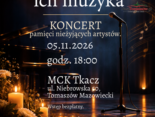 Dopóki brzmi ich muzyka. Bezpłatny koncert zaduszkowy w MCK Tkacz z utworami wielkich artystów