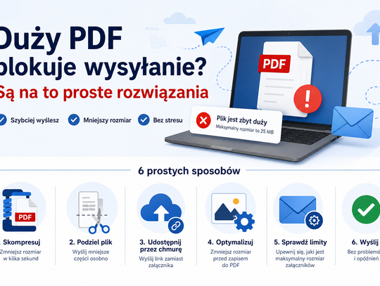 Duży PDF blokuje wysyłanie? Są na to proste rozwiązania