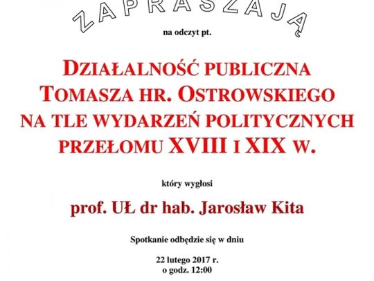 Działalność publiczna Tomasza hr. Ostrowskiego na tle wydarzeń politycznych przełomu XVIII i XIX w.