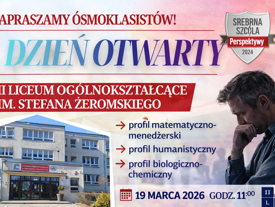 Dzień Otwarty w II LO im. Stefana Żeromskiego. Ósmoklasiści poznają ofertę szkoły
