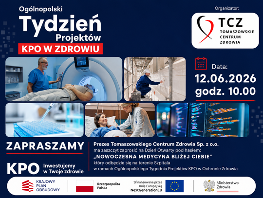 Dzień Otwarty w TCZ. Szpital pokaże, jak zmienia się dzięki środkom z KPO