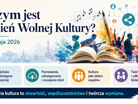Dzień Wolnej Kultury 2026. 16 maja przypomina, że sztuka może być bliżej ludzi