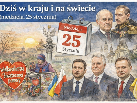 Dziś w kraju i na świecie (niedziela, 25 stycznia)