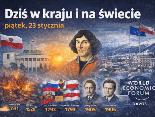 Dziś w kraju i na świecie (piątek, 23 stycznia) Dziś w kraju i na świecie (piątek, 23 stycznia)