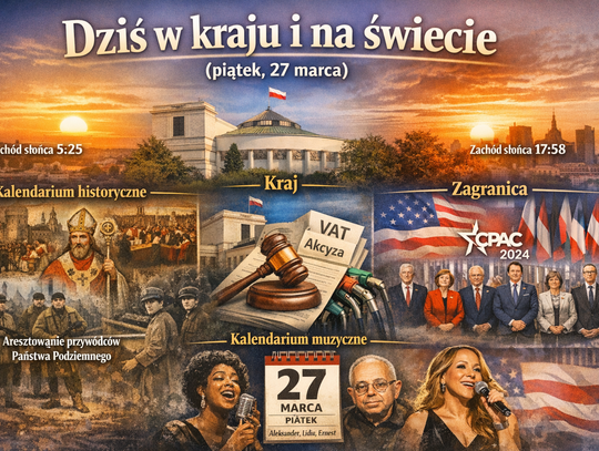 Dziś w kraju i na świecie (piątek, 27 marca)
